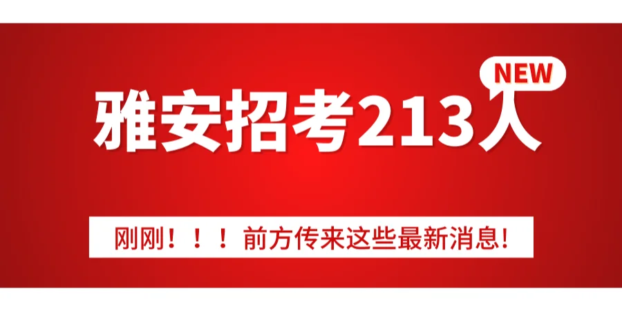 雅安市招考213人