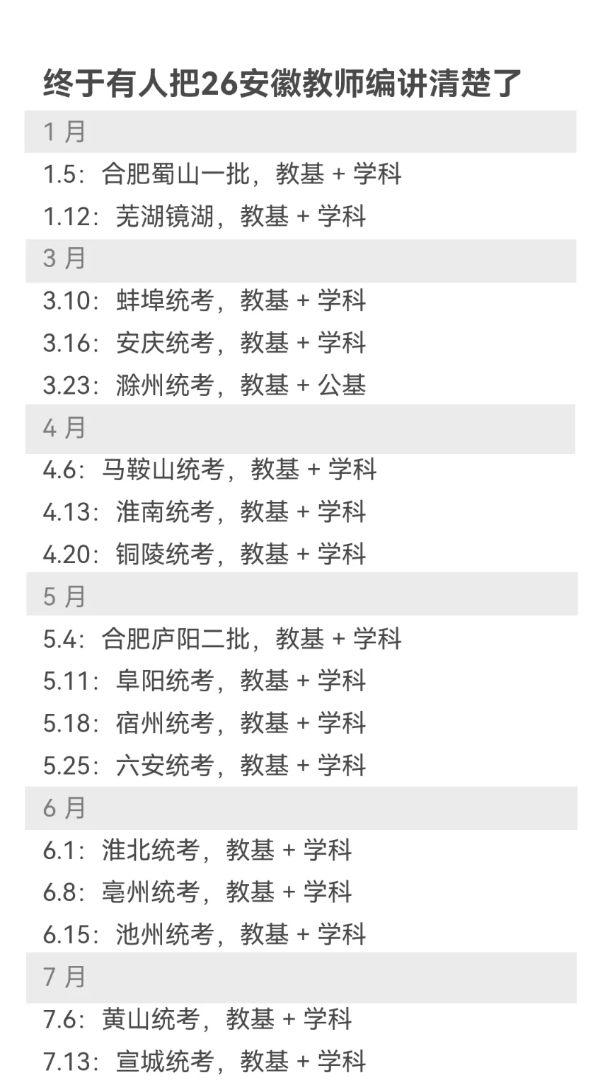 终于有人把26安徽教师编讲清楚了