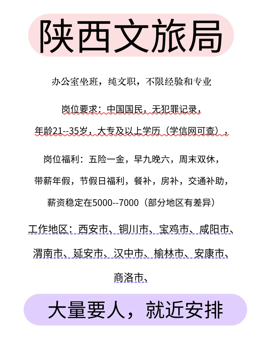 陕西文旅局扩充，有同学愿意来吗？