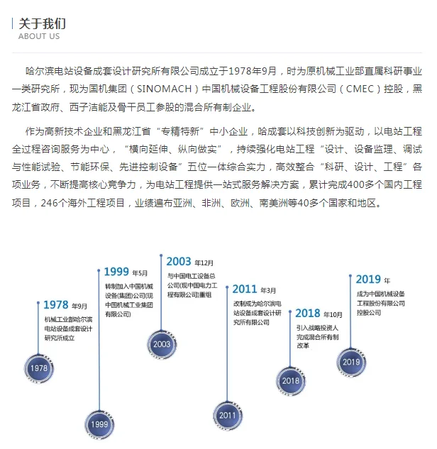 哈尔滨电站设备成套设计研究所招聘