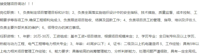 安徽东卓电力集团项目经理招聘进行中