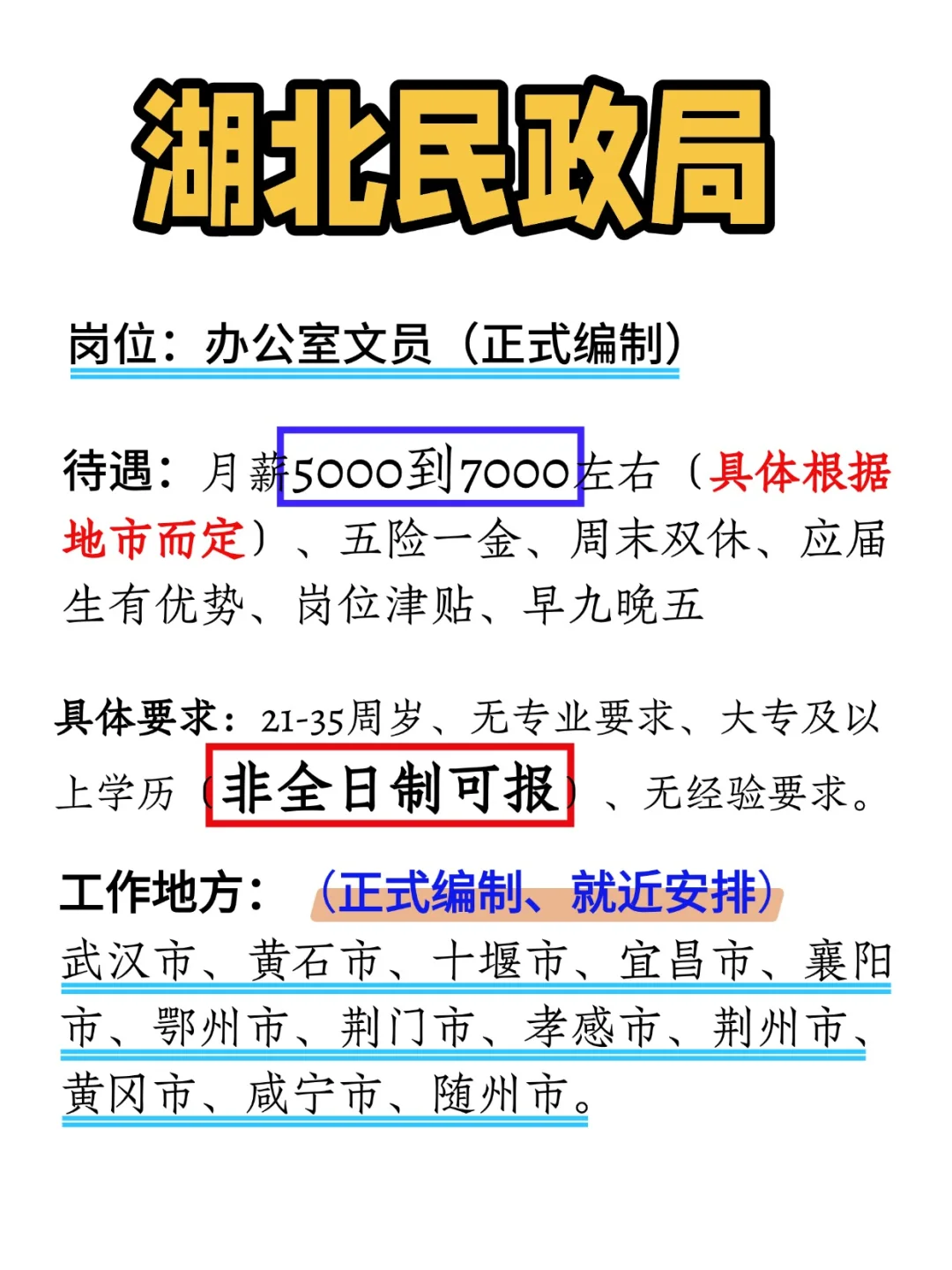 2025湖北民政局缺编了，大专35岁以下即可报