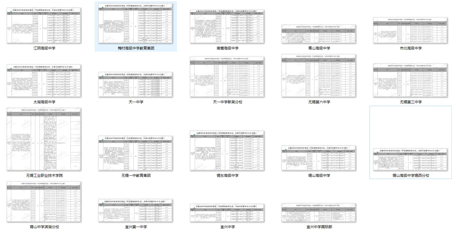 无锡市直属校招近期会出公告！去年两批校招