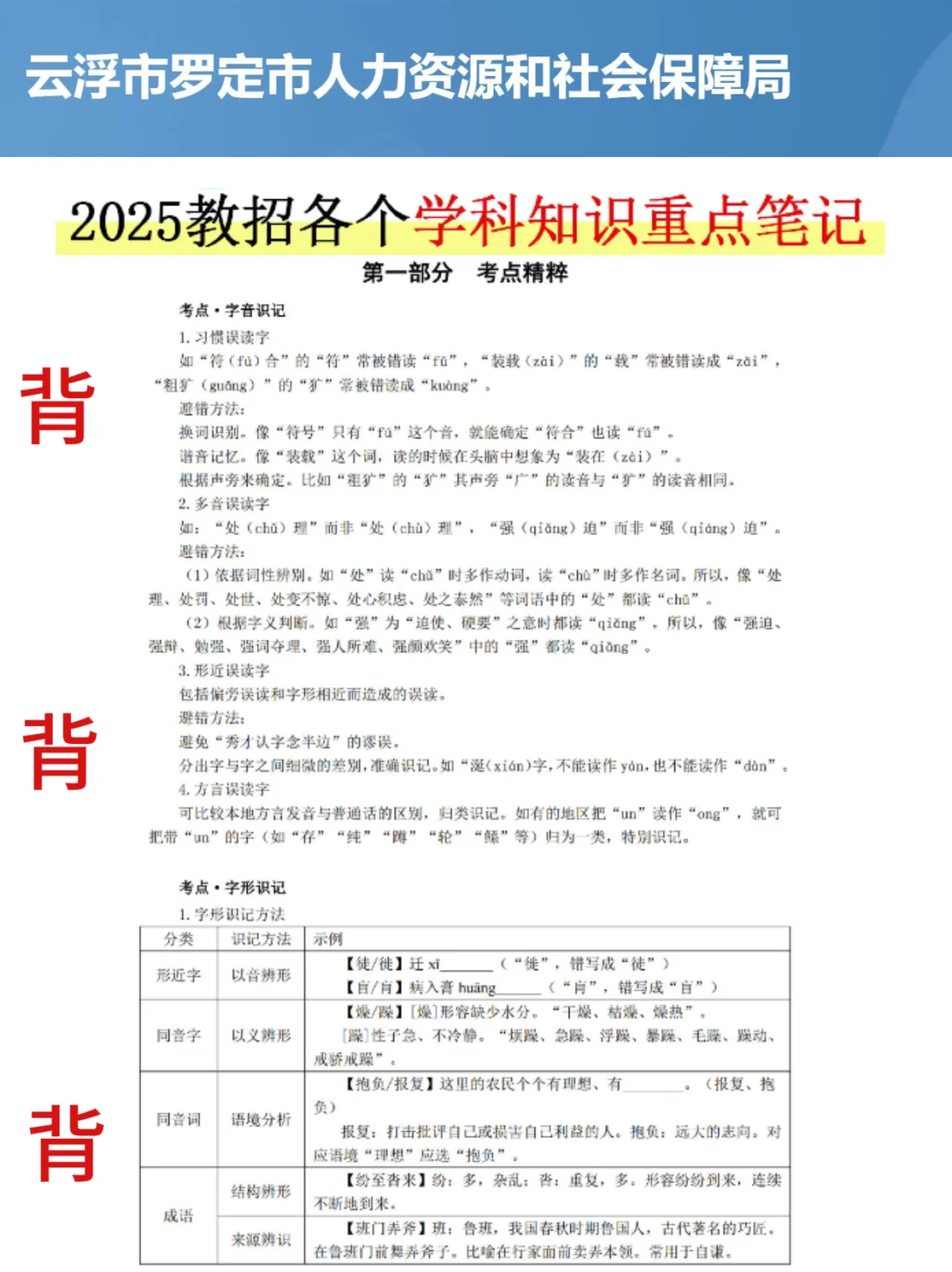 提醒一下！去参加云浮罗定市教师编的人