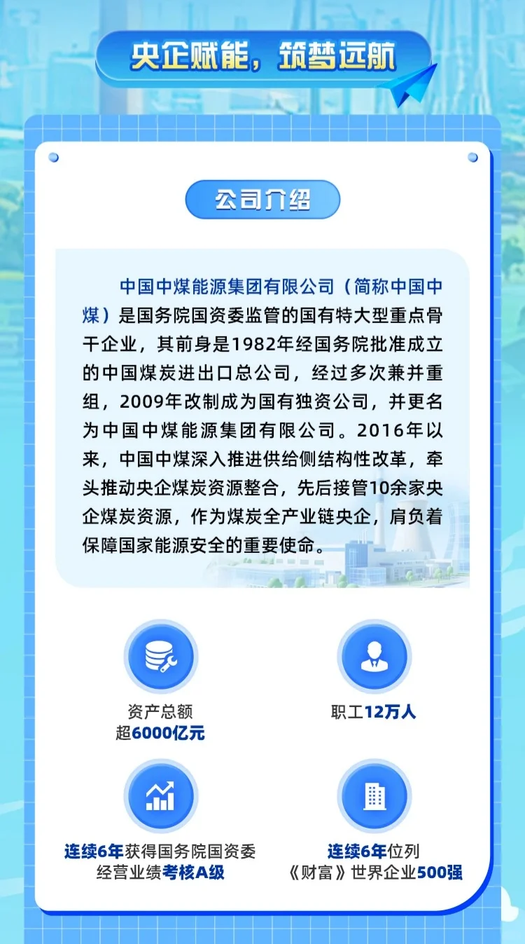 24～26届可投｜中国中煤2026届校园招聘