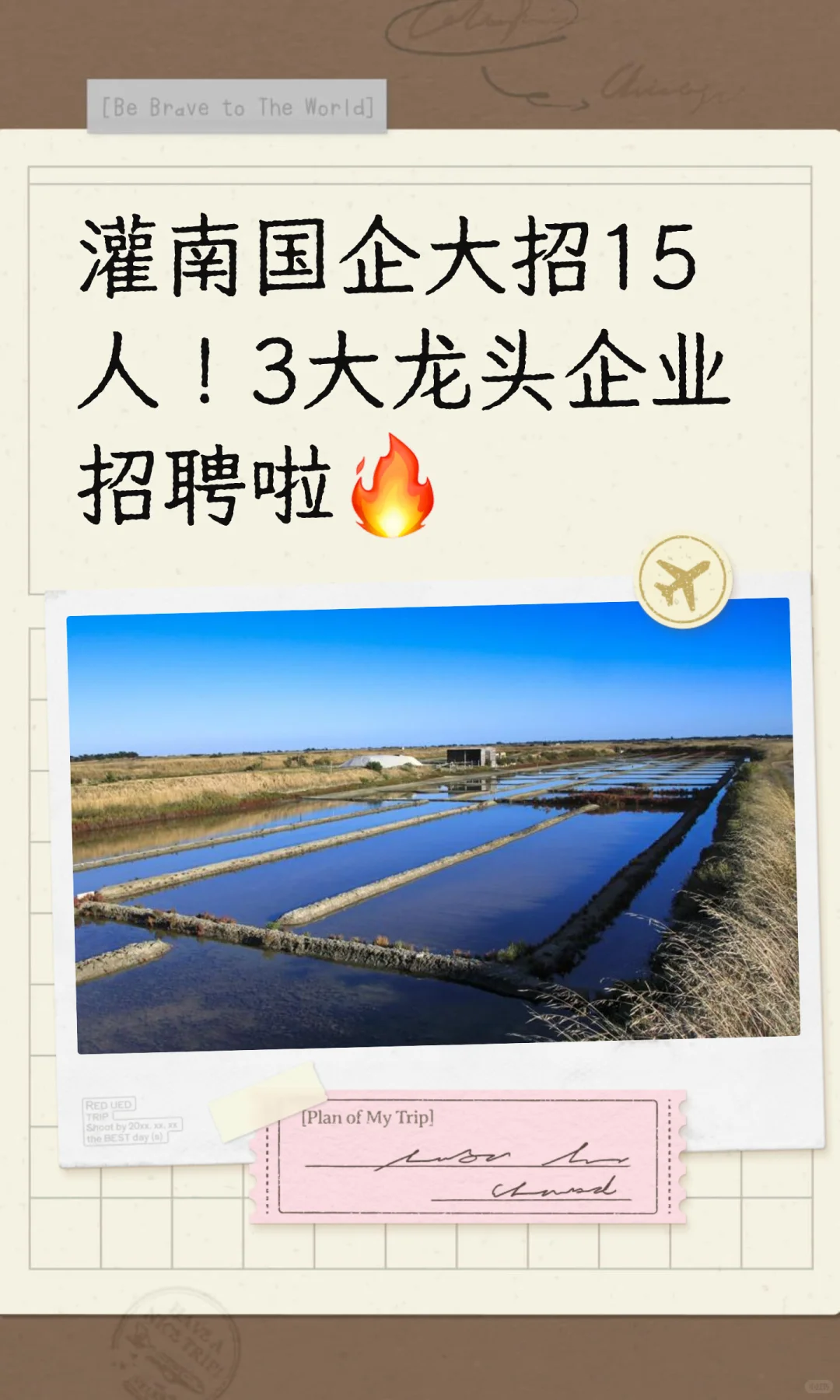 灌南国企大招15人！3大龙头企业招聘啦