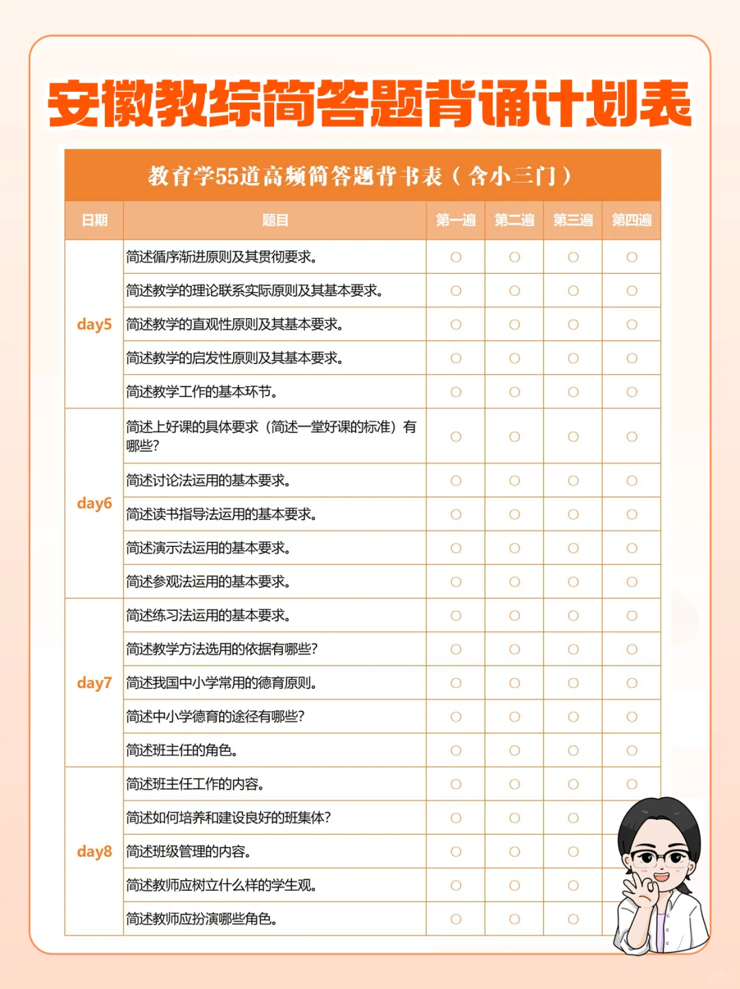 安徽教综｜教育学高频简答题背书表🔥