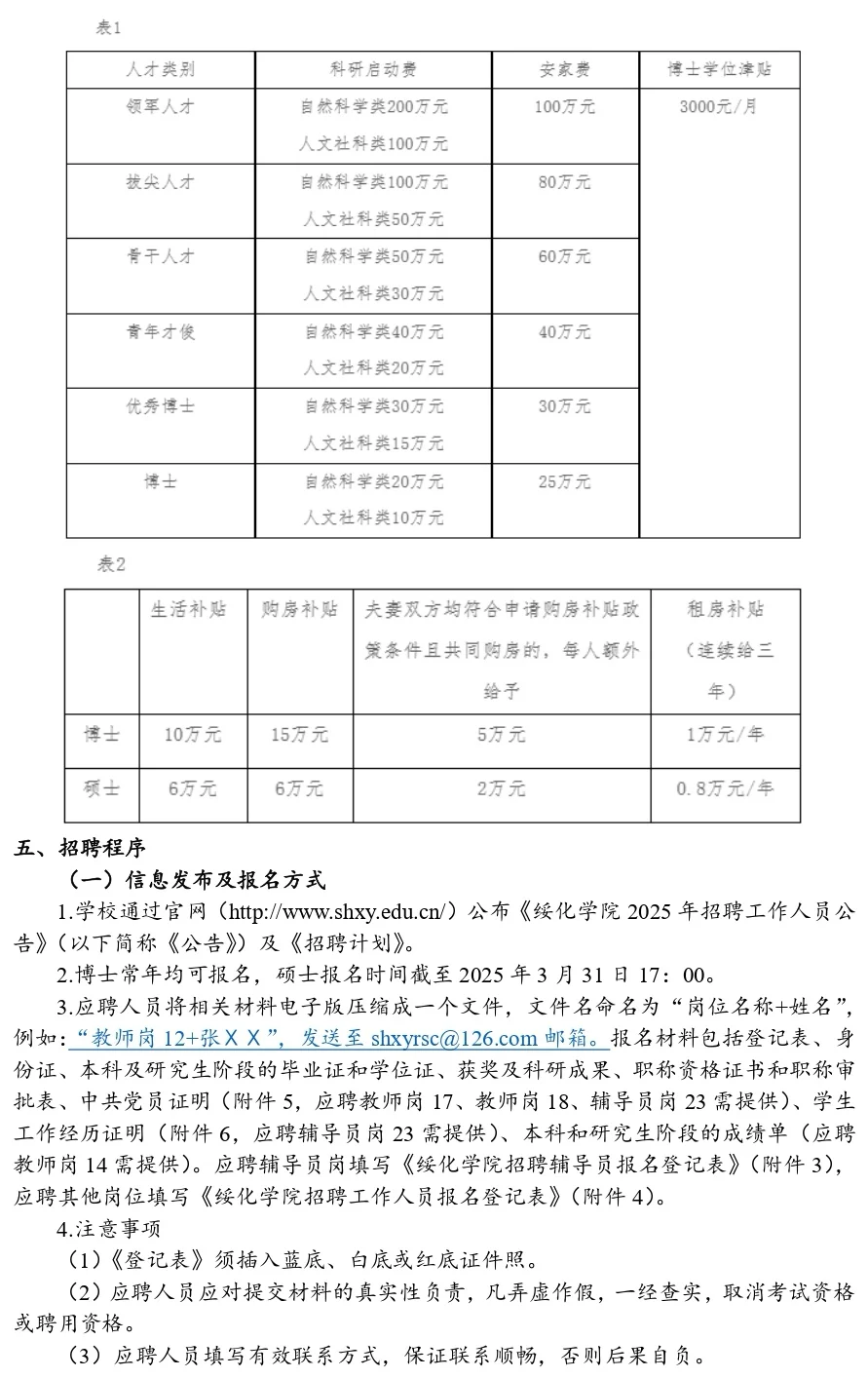绥化学院︱2025年（硕/博）招聘公告