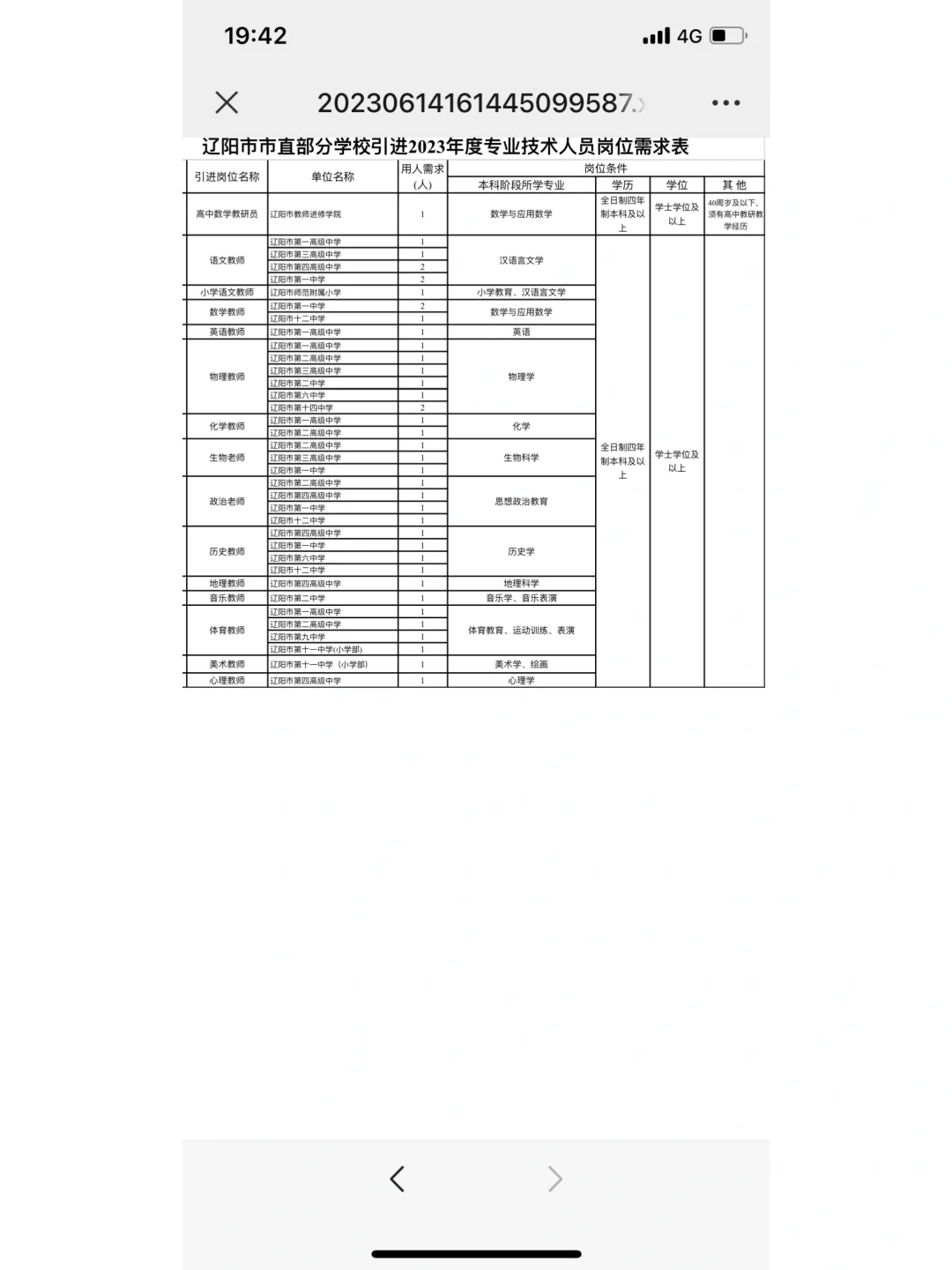 辽阳市教育系统人才引进公告