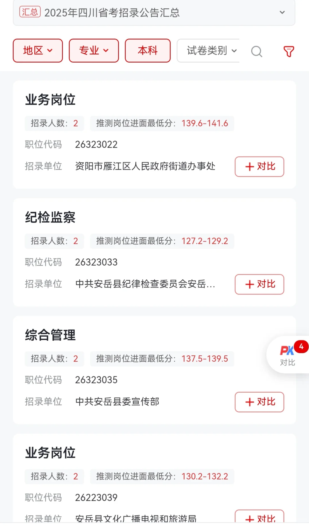 省考资阳进面分