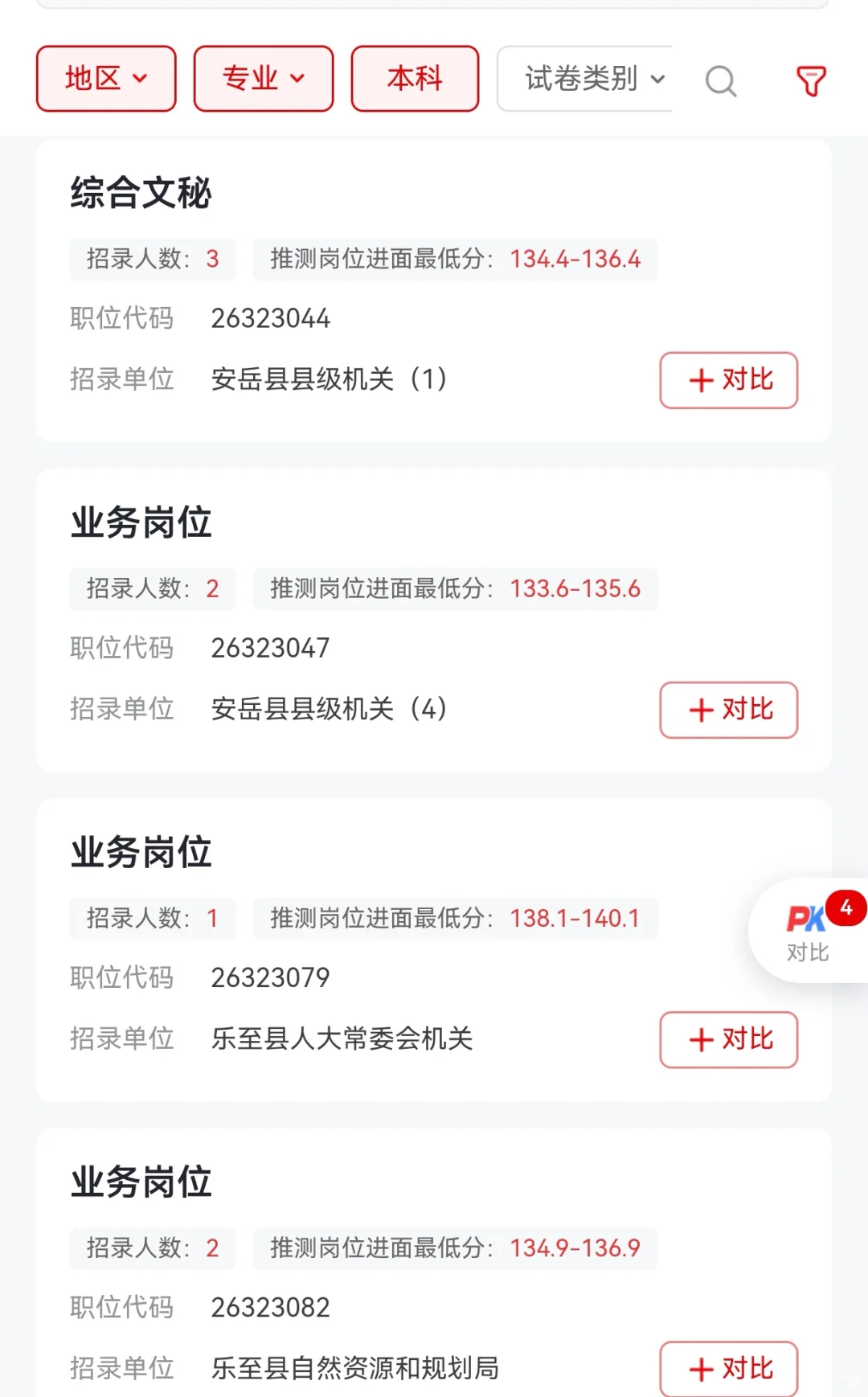 省考资阳进面分