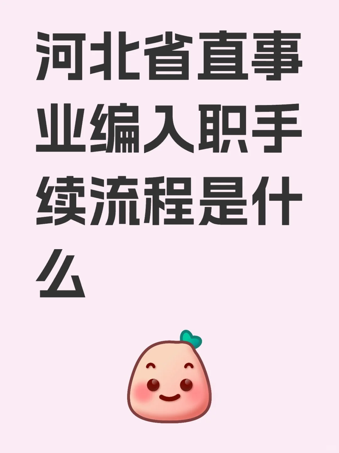 河北省直入职手续和定岗