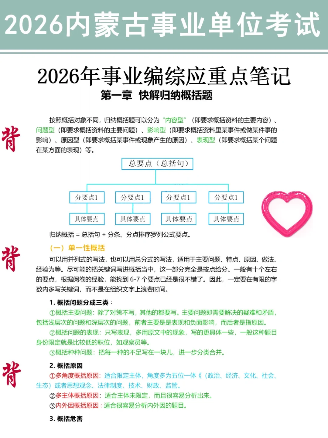 下下周内蒙古事业编，就考这150题，5h背完稳