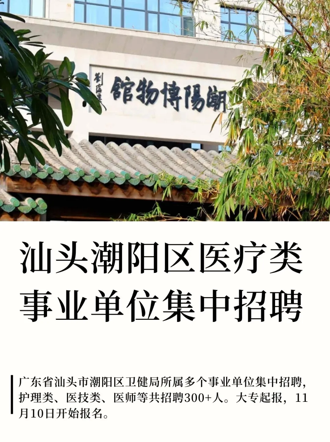广东汕头潮阳区医疗事业单位集中照片