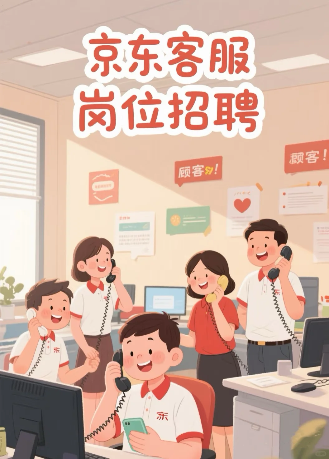 菏泽的牡丹区招聘京东客服 ～