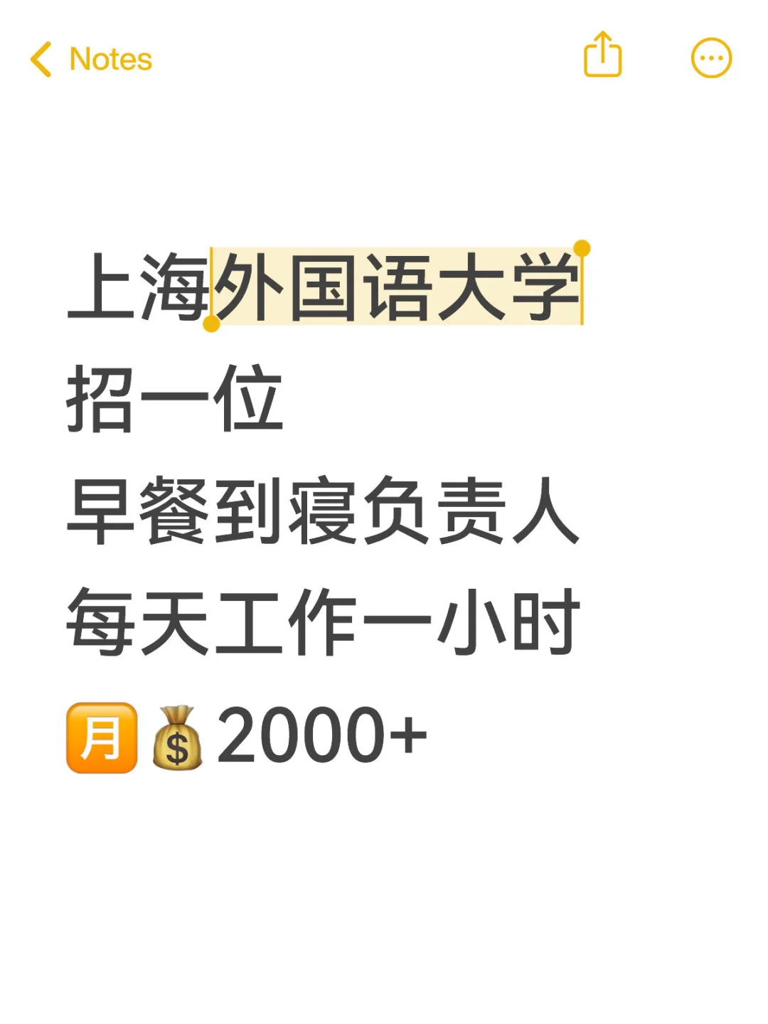 上海外国语大学招早餐负责人啦