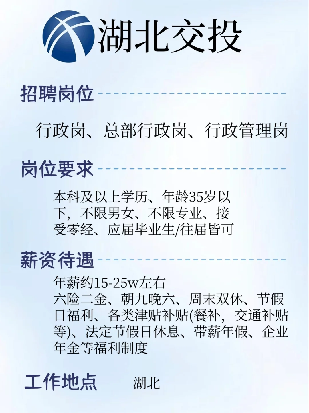 湖北交投开始人才引进了！