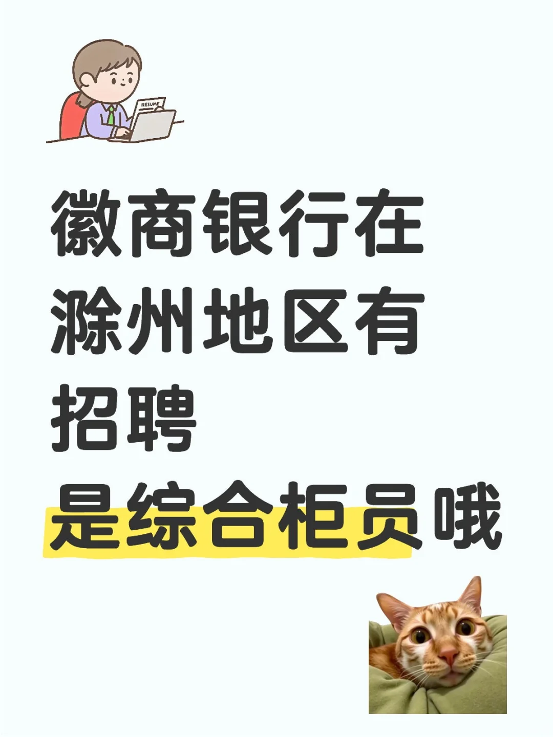 徽商银行在滁州地区有招聘！