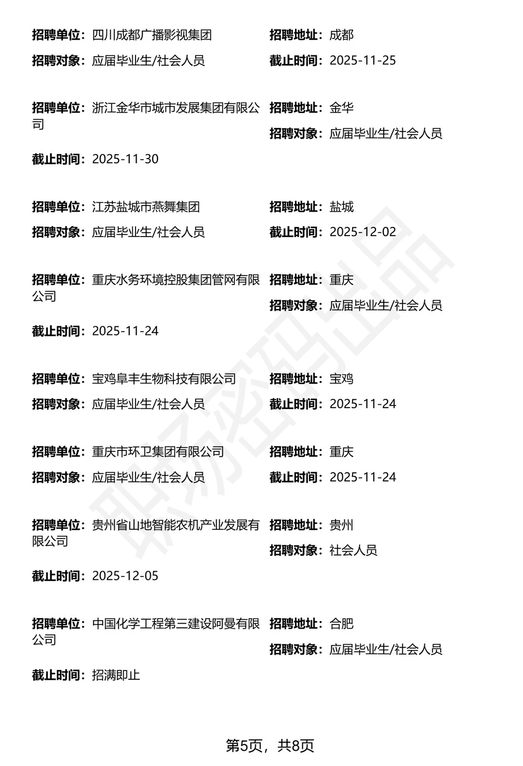 11月24日事业单位央国企知名大厂招聘汇总