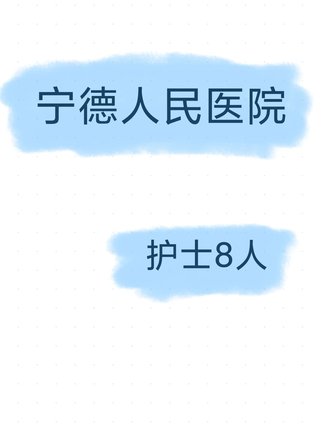 宁德人民医院招8人！护士