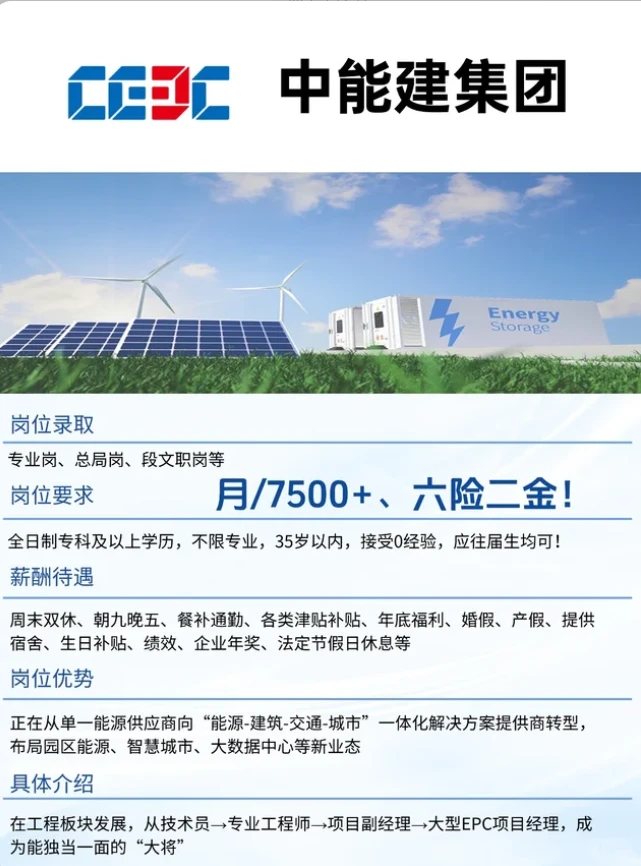 应往届生必看！中能建集团捞人启动，速投！