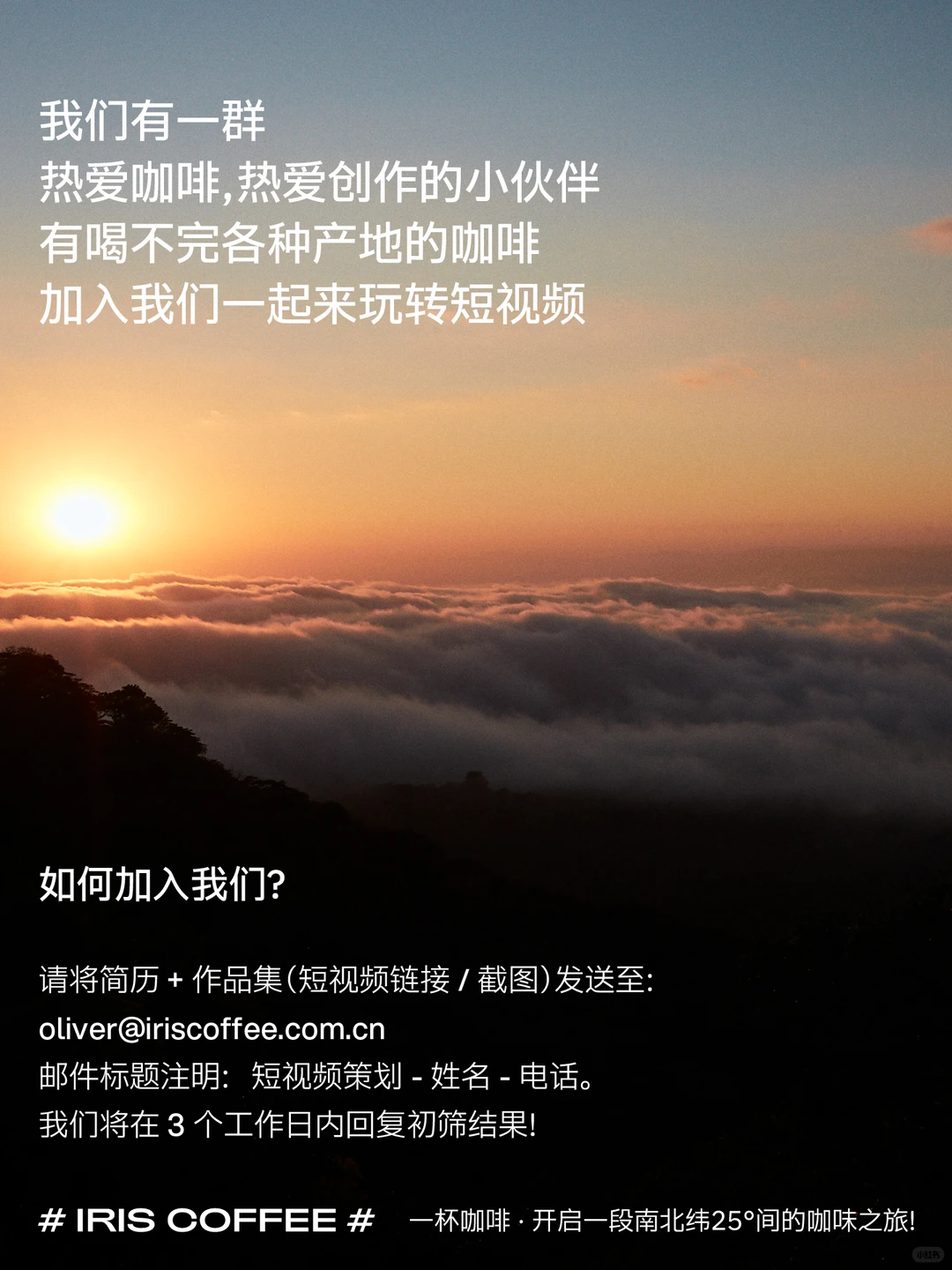 IRIS招聘＞热爱咖啡的你在哪里