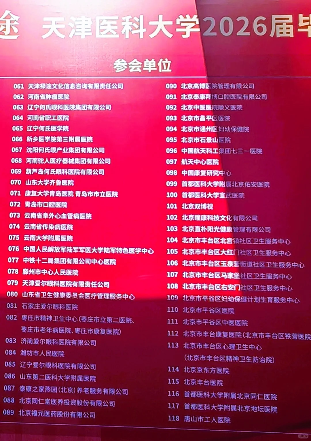 天津医科大学校园招聘双选会