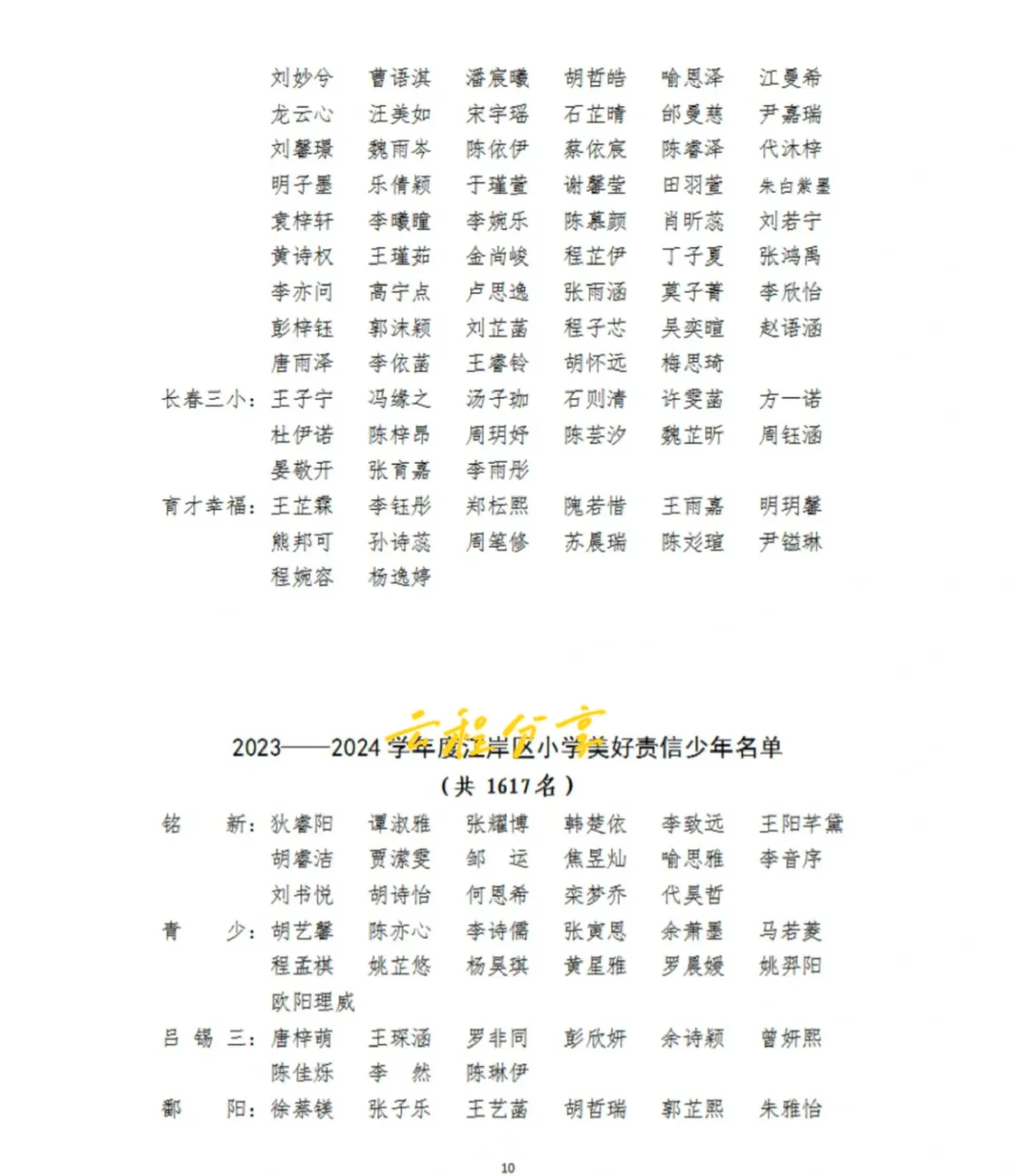 已有3区公布三优名单！