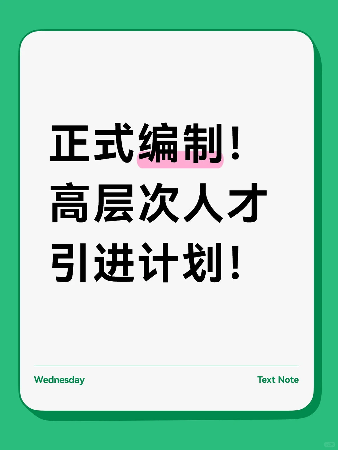 正式编制！高层次人才引进计划！