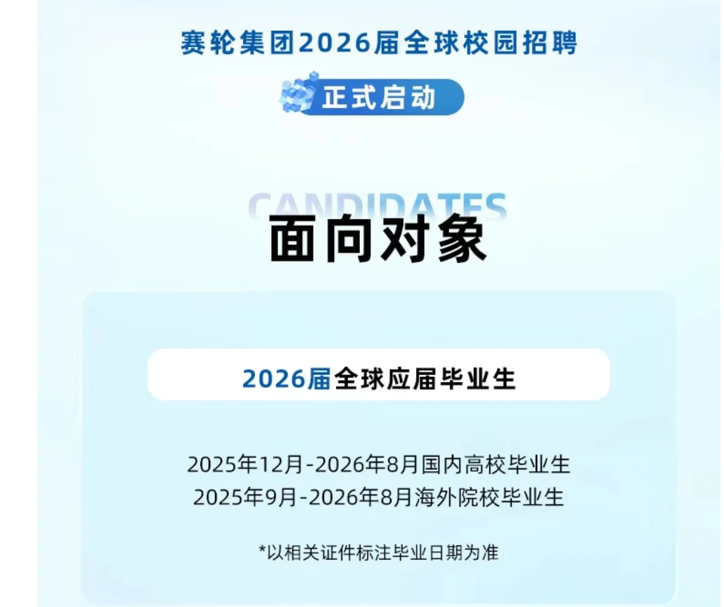 山东青岛 | 赛轮集团 2026届校园招聘