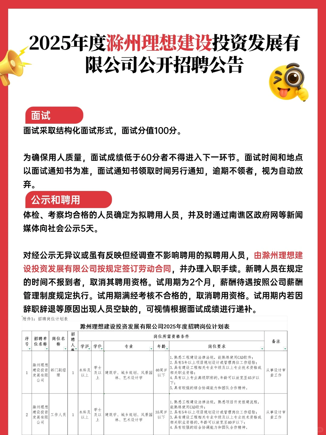 🔥滁州国企招聘正式启动！40岁以下可报
