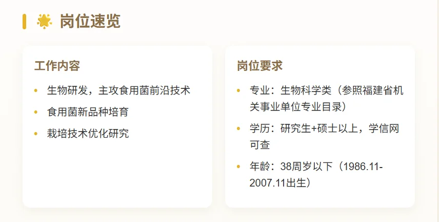 古田食用菌研发中心2026年紧缺人才招聘！