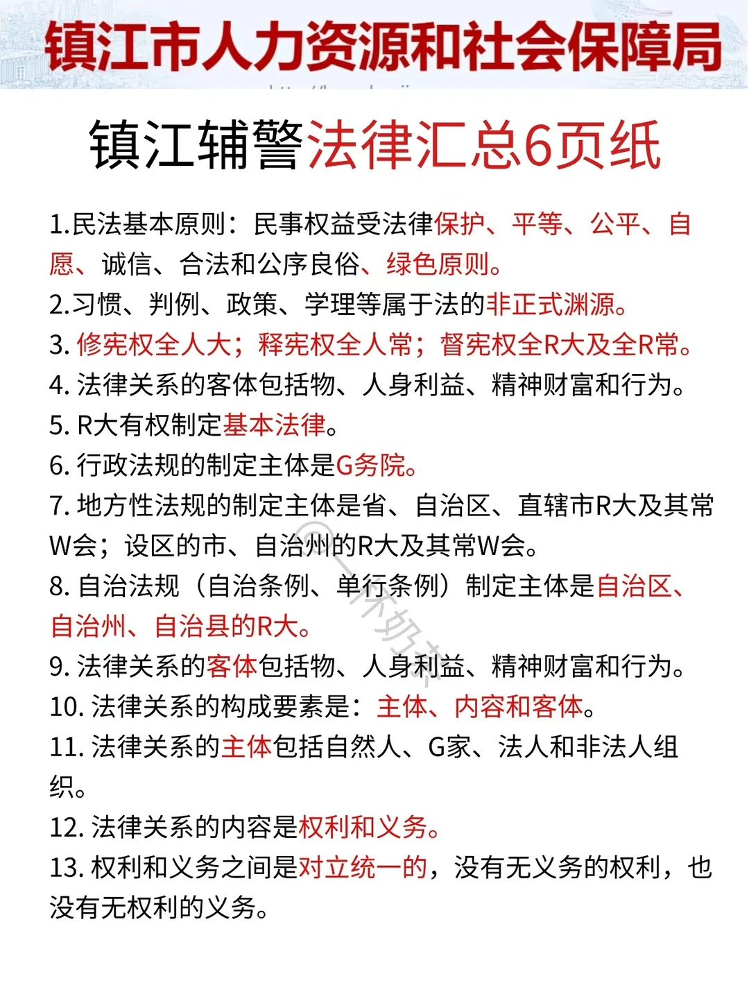 提醒一下，去参加镇江辅警考试的人！