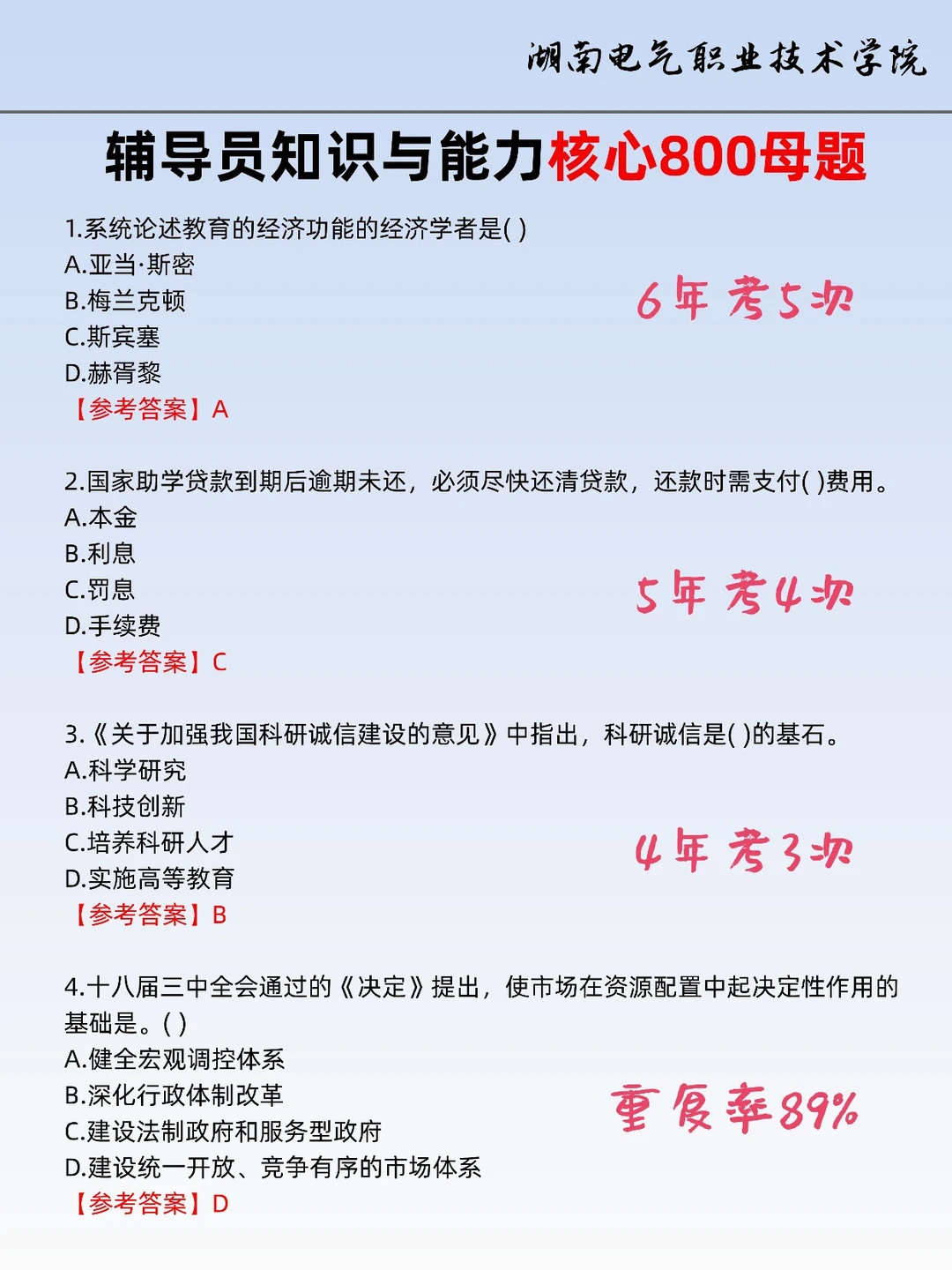 湖南电气职业技术学院辅导员有点恶心刷完85