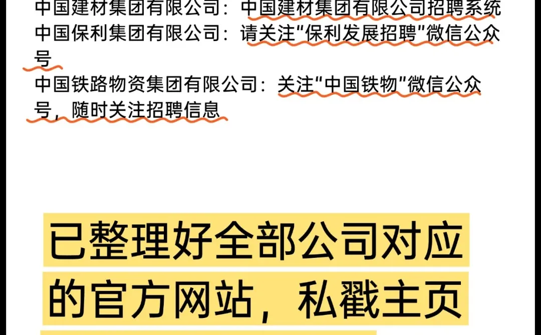 央国企五大梯队最全汇总｜附官方投递通道