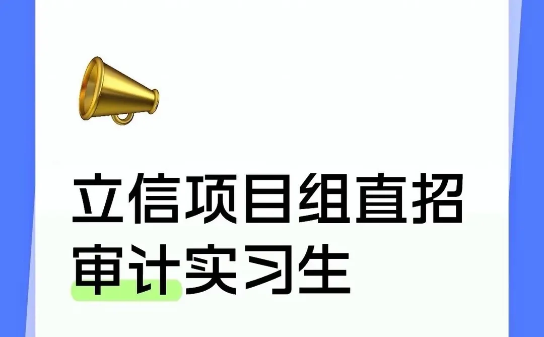 八大审计项目直招