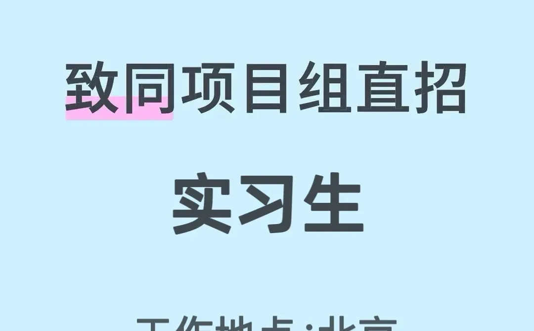 致同项目组直招实习生