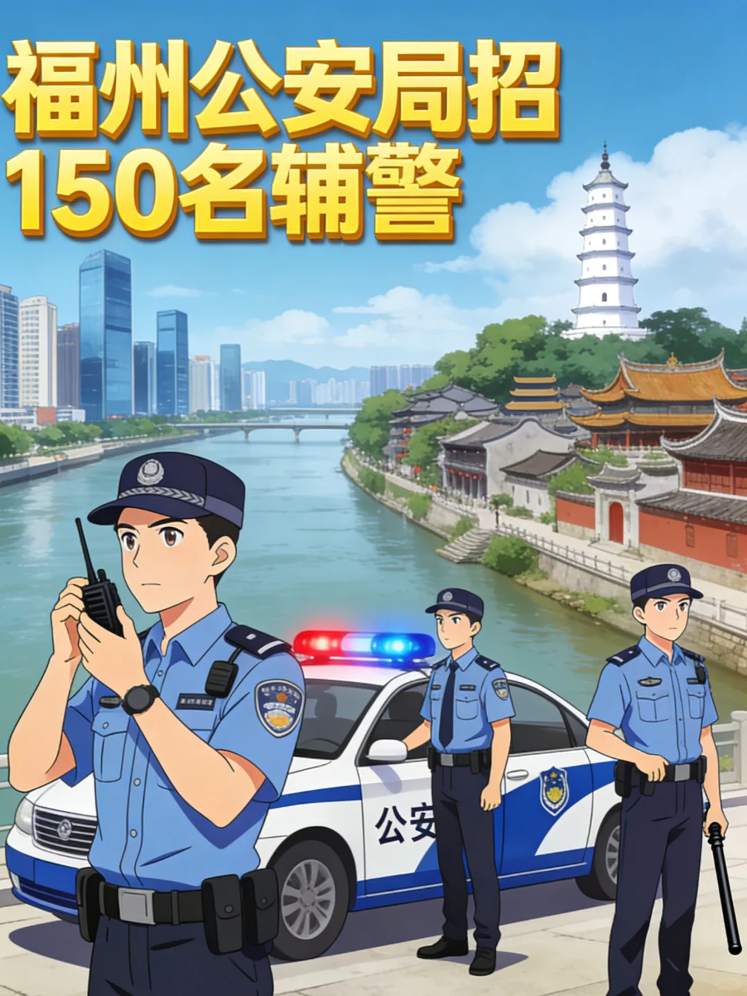 人均年薪7.2W|福州公安局辅警招150人