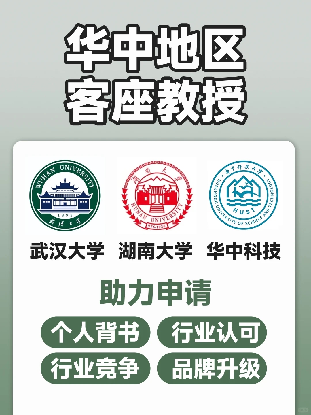 华中地区客座教授办理🔥企业家可背书申请