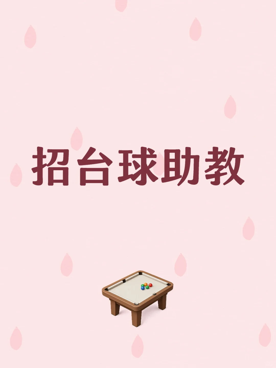 招台球助教