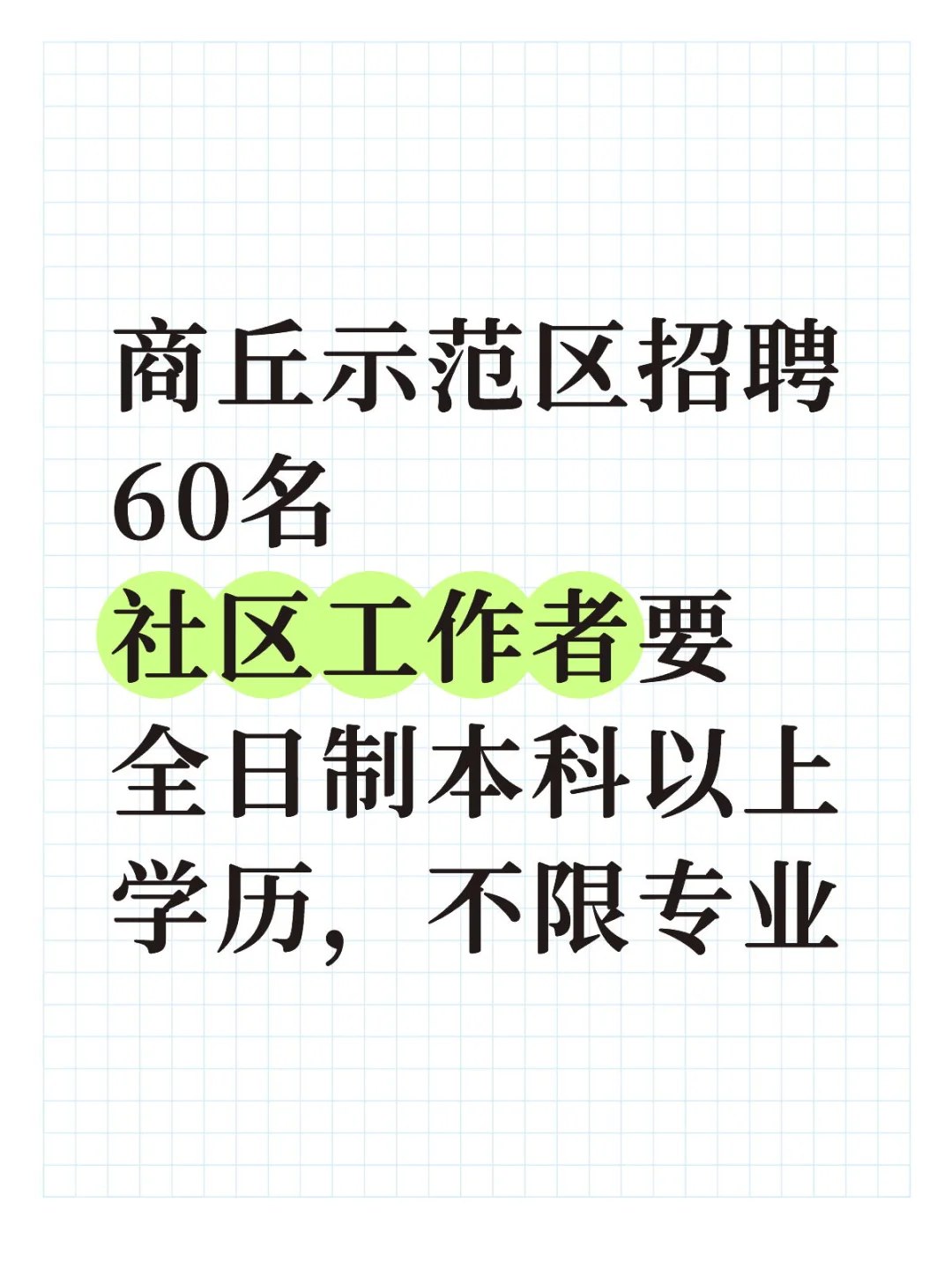 商丘又招聘60名