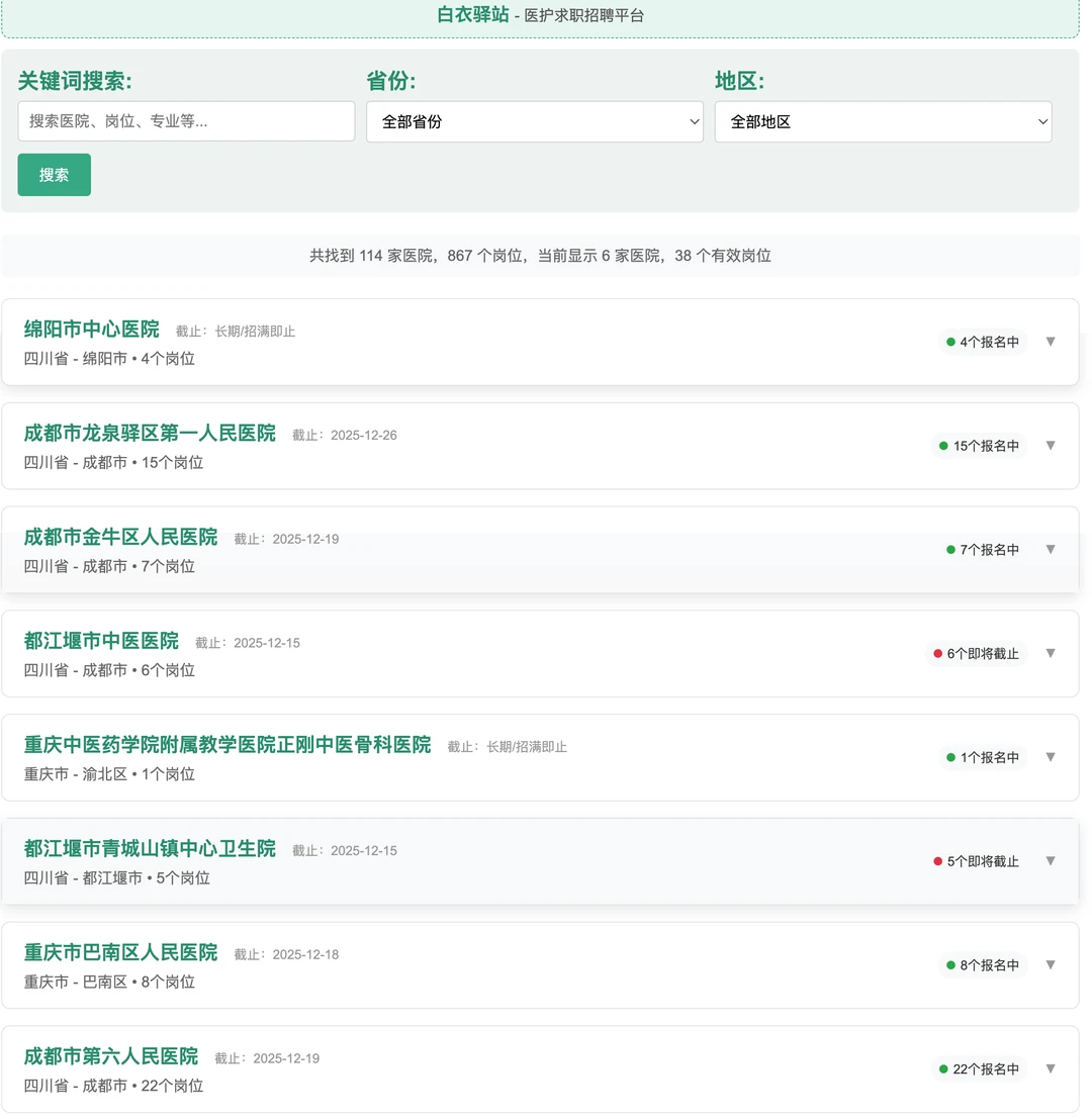 成都市第六人民医院2025年12月编外招聘工作