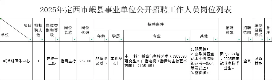定西事业单位来啦