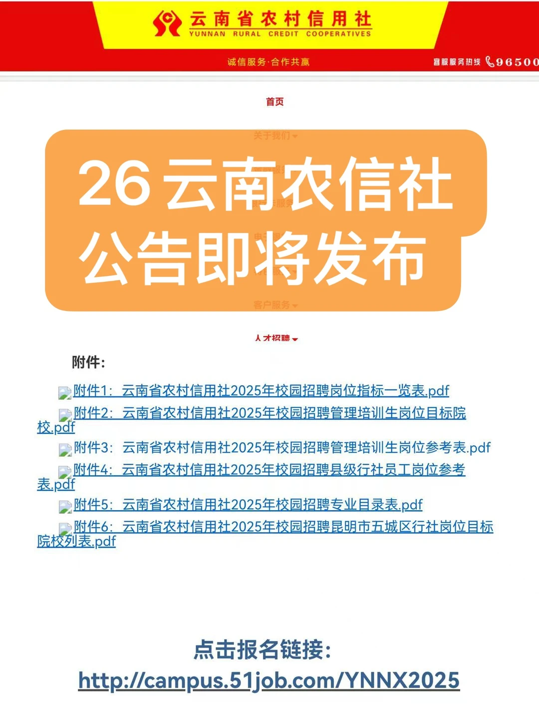 云南农信社2026年校园招聘公告即将发布