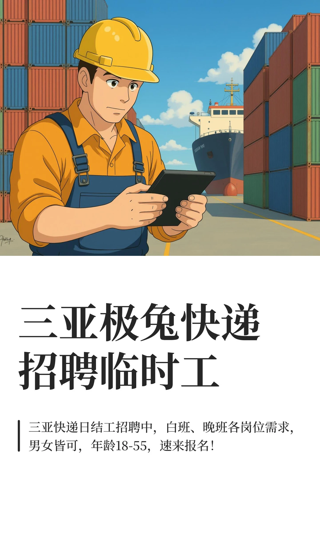 三亚极兔快递招聘临时工