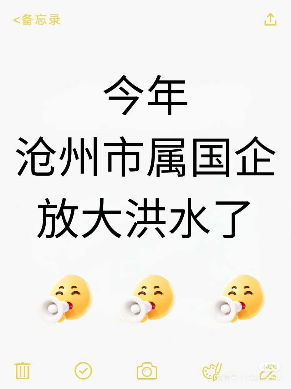 沧州市市属国企2025招聘真放水了