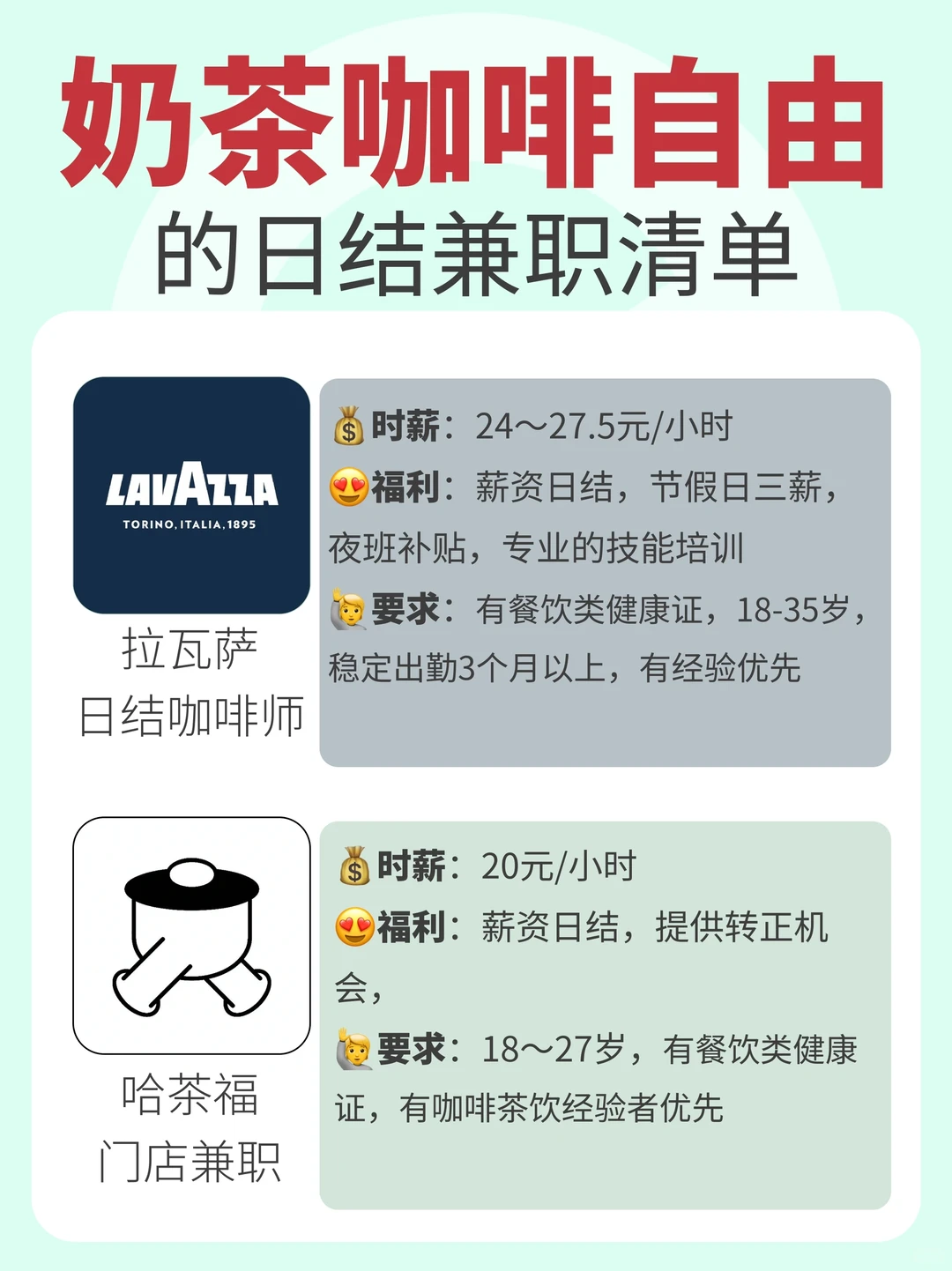 这波兼职香疯了🔥｜奶茶咖啡自由+日结赚💴