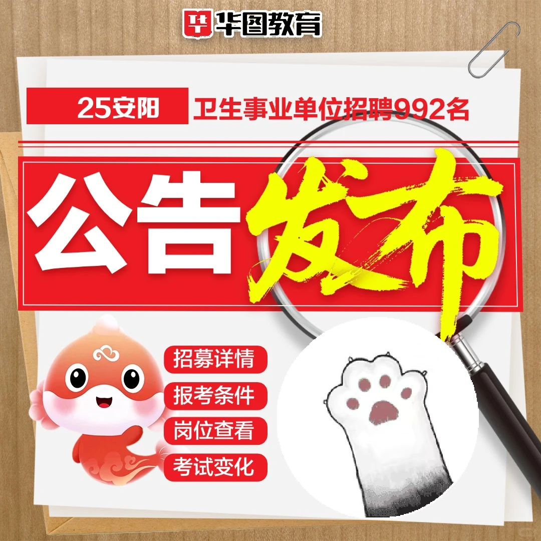 25年安阳市卫生事业单位招聘992名