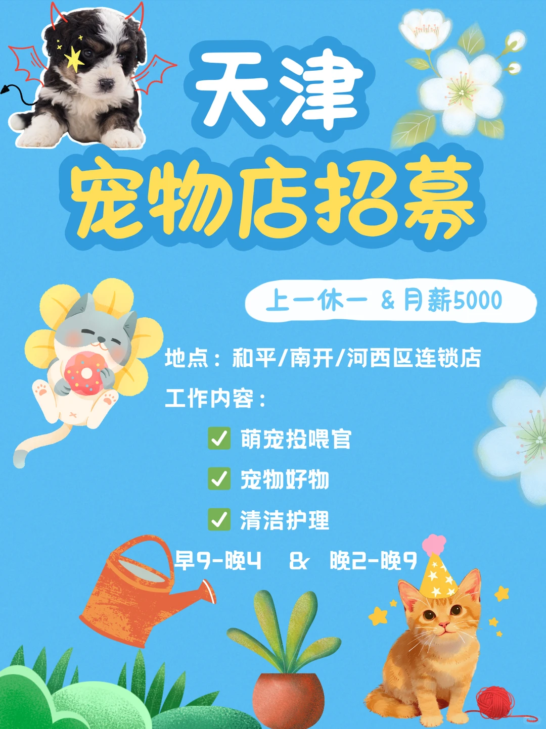 🐾天津宠物店 ｜上一休一，实现撸宠自由