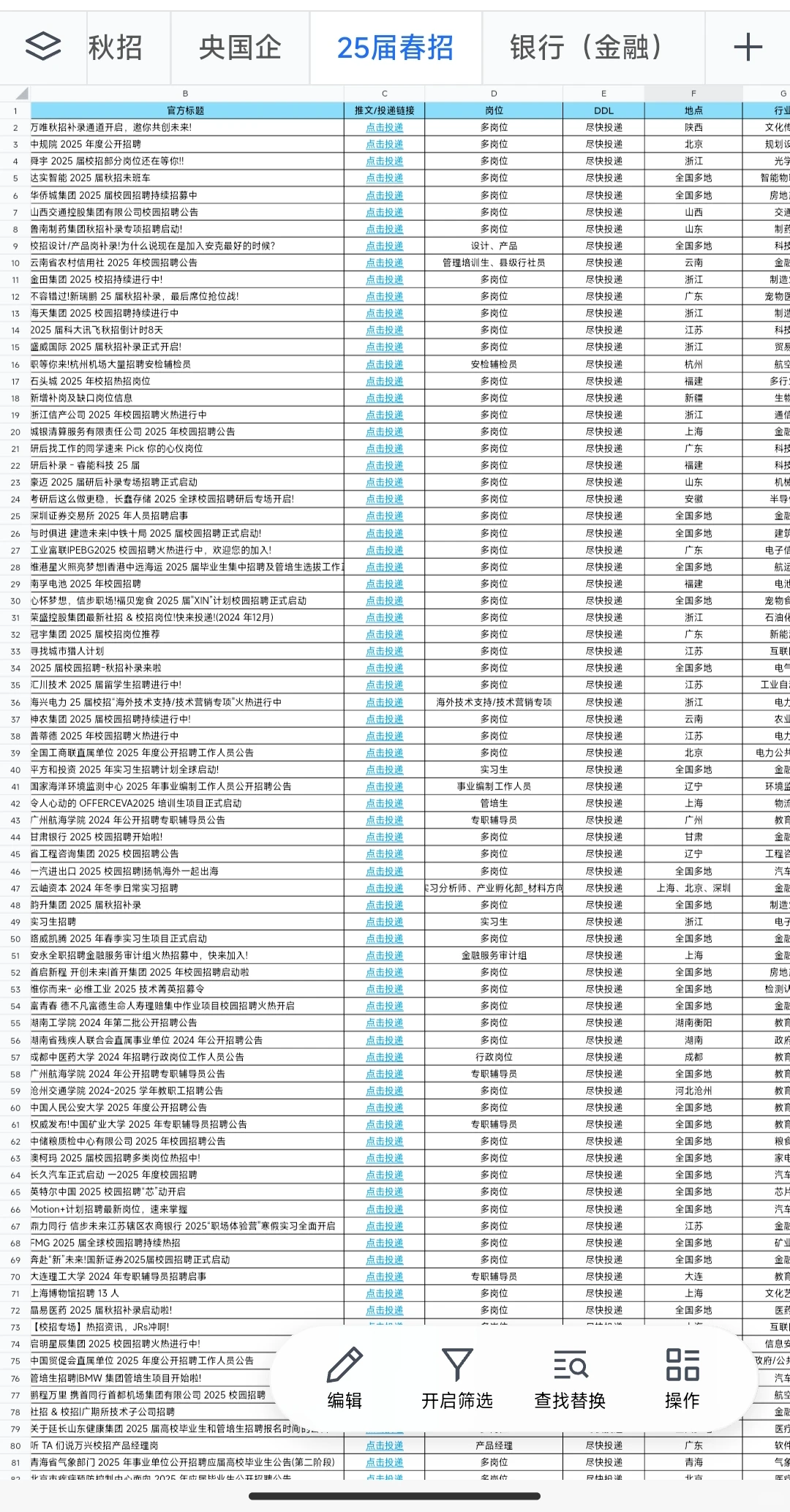 云南央国企校招集中发布！建议海投！